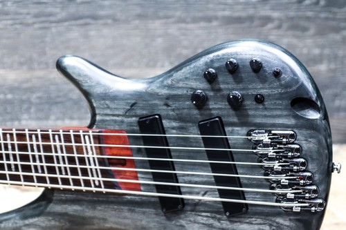 Ibanez SRFF806 Soundgear Series Black Stained Multi-Scale Electric Bass w/Case - Picture 7 of 20