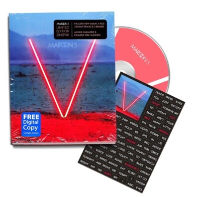 5 BONUS TRACKS---- MAROON 5 V 'ZinePak WALMART CD Maps (Slaptop