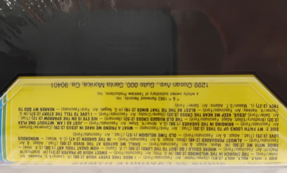 Tennessee Ernie Ford Sings 22 Favorite Hymns Cassette Tape 1983 New Sealed - Image 3 of 4