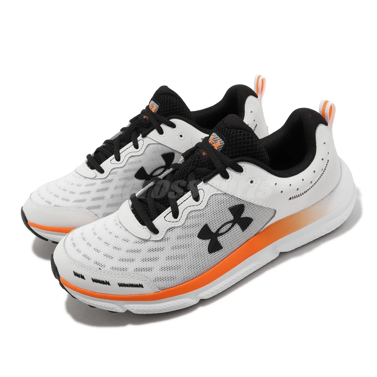 Under Armour Charged Assert 10 White Orange Men Road Running Shoes