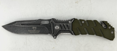 Snake eye tactical knife 3cr13 steel blade 3 3/8  B-131x47x21mm Dark Green
