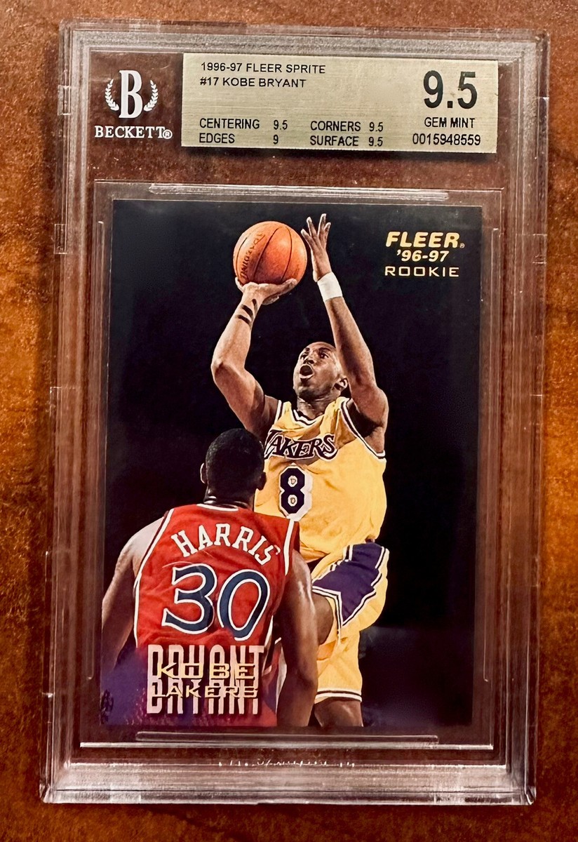 1996-97 Kobe Bryant Fleer Sprite RC BGS 9.5 Gem Mint (Same As PSA
