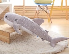 Gray Whale Shark 20 Inch Stuffed Animal Plush Toys Toddler Doll Kids Gifts