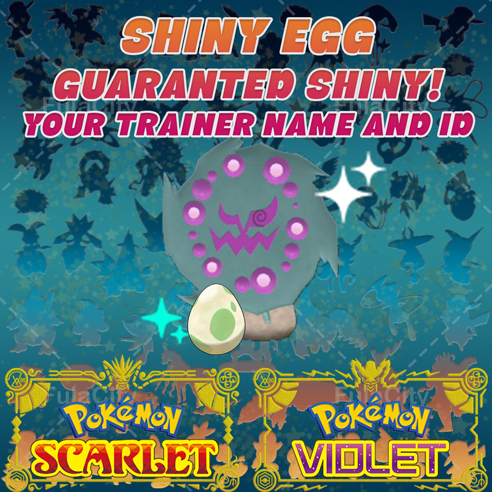 SPIRITOMB POKEMON SCARLET VIOLET ✨ SHINY EGG 6 IV ✨ CUSTOM AVAILABLE ✨ 