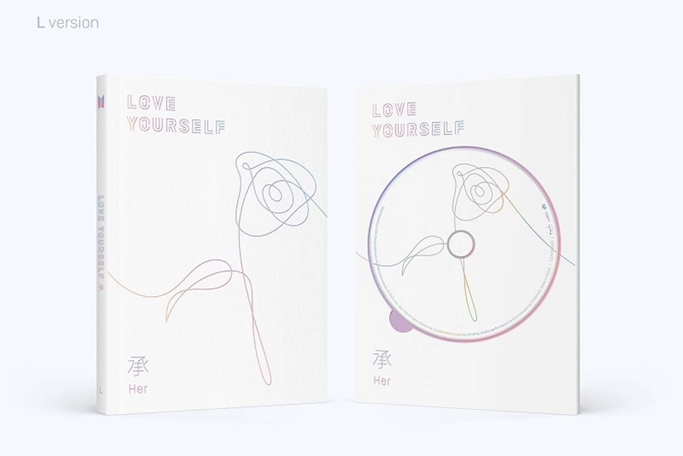 BTS 5th Mini Album LOVE YOURSELF Her Random Ver CD+Book+Card+Sticker+M.Book+Gift - Image 2 of 4