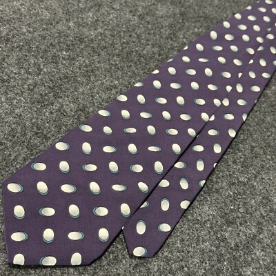 Courreges Homme purple white blue foulard geometric oval men's