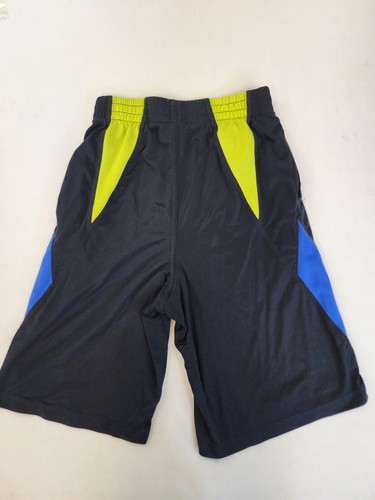 Champion Athletic Shorts Boys S Basketball Black Yellow Blue Pockets Elastic - Picture 7 of 8
