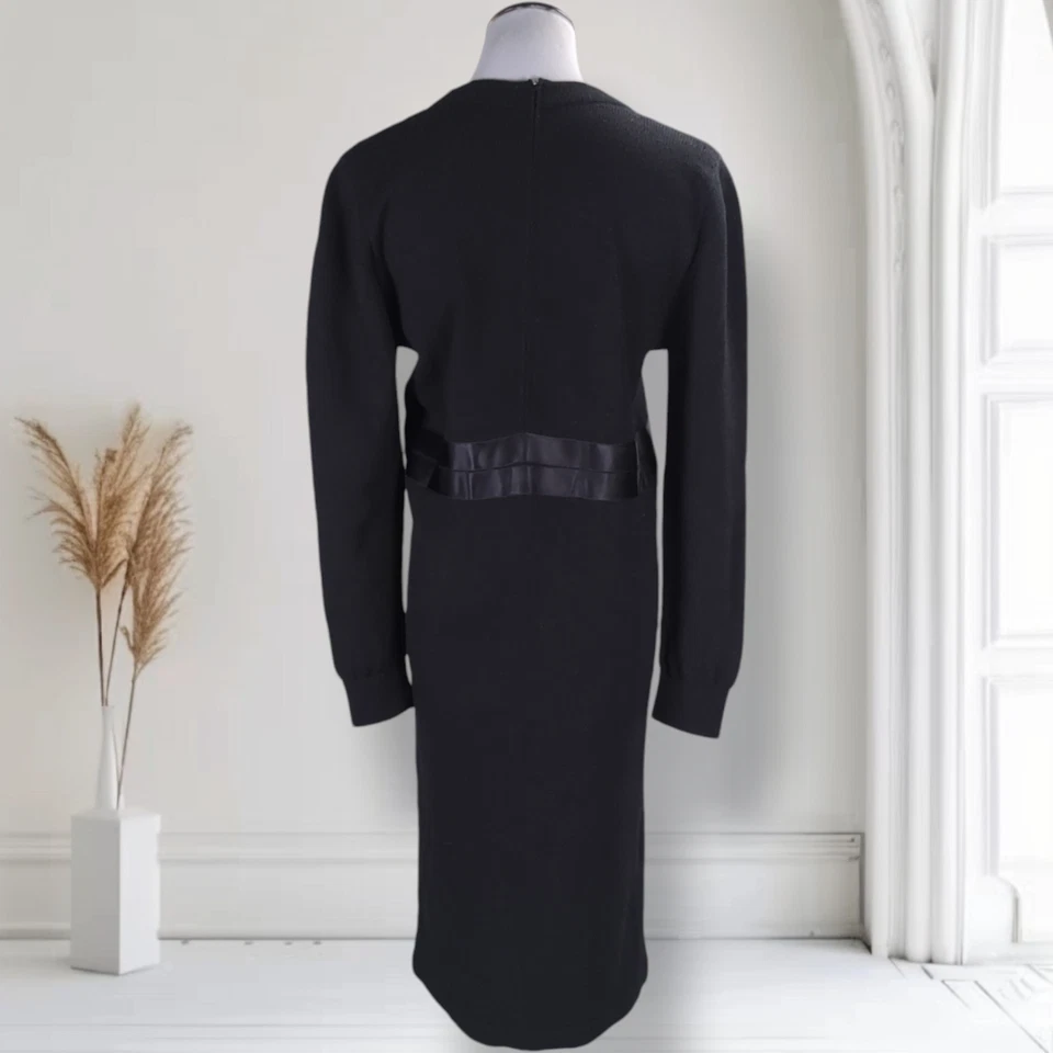 Vestido Blazer Tejido Adolfo Saks Santana Vintage Años 90 Talla M Estrás Botones Foto 3 de 4