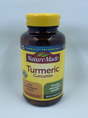 Nature Made Turmeric Curcumin 500mg Herbal Supplement Antioxidant 120 Capsules