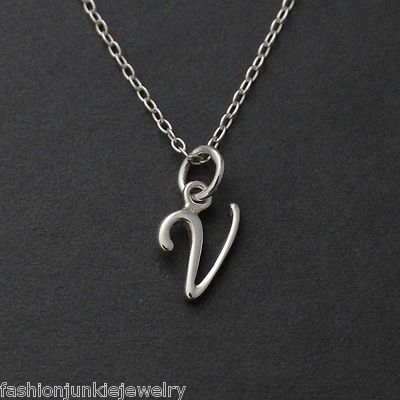 V Necklace - 925 Sterling Silver 