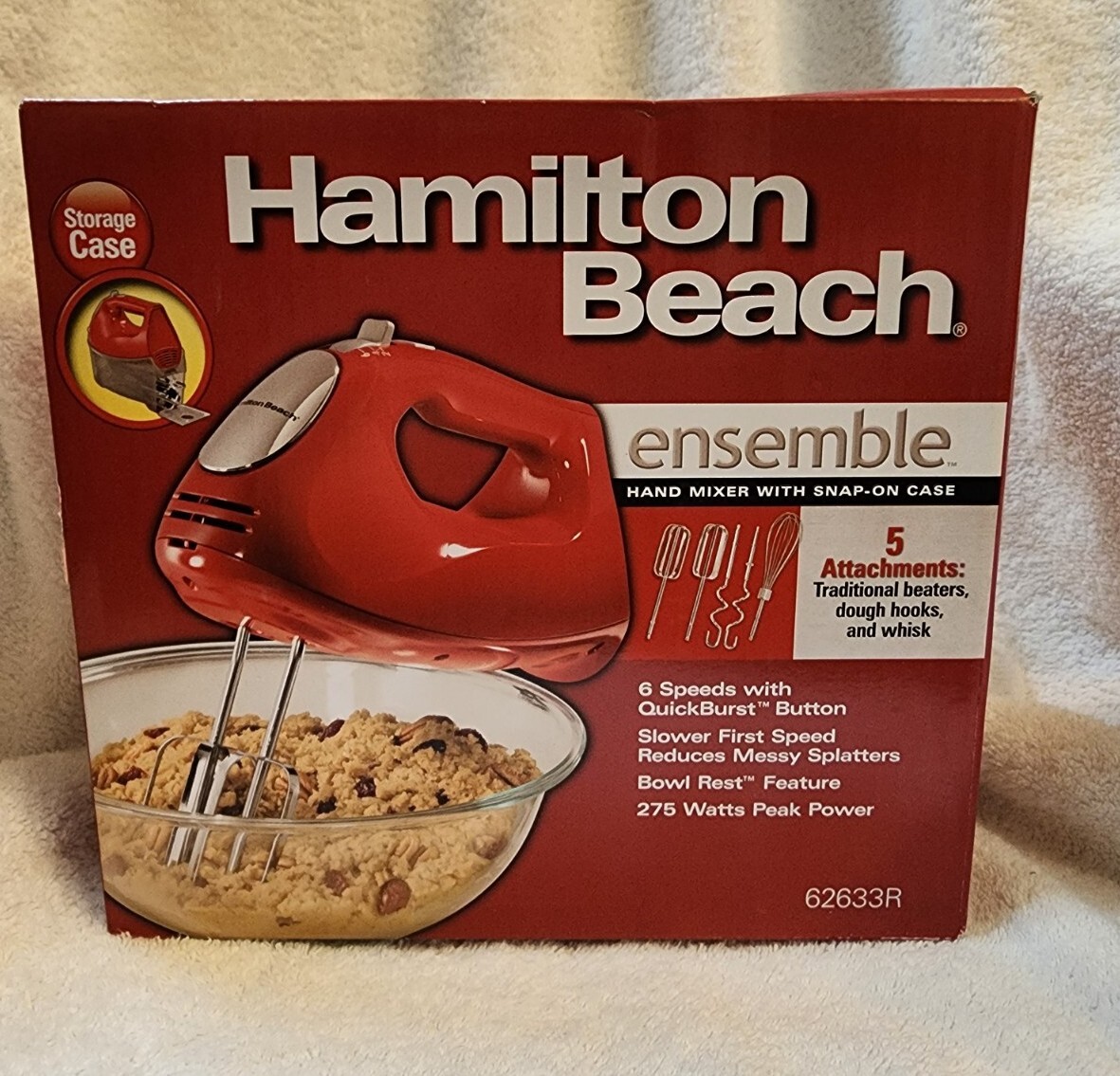 Hamilton Beach Ensemble 62633R 6Speed Hand Mixer with 5 attachments Red 40094626335 eBay