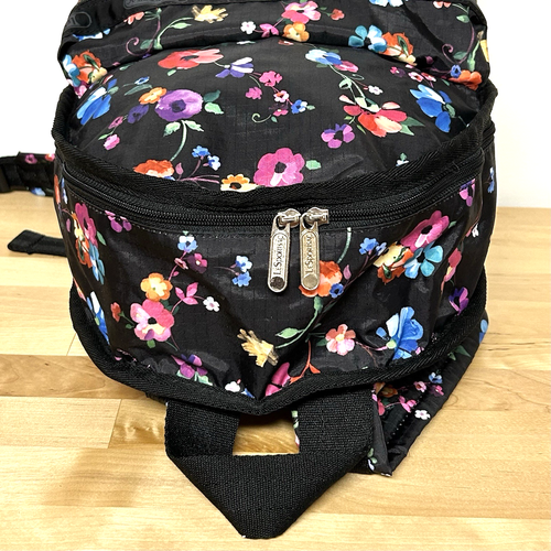 LeSportsac Classic Backpack Dark Floral Basic Lightweight Ripstop Ethical Retro - Picture 6 of 14