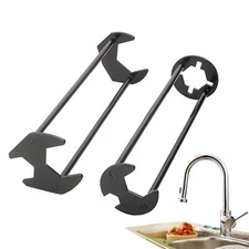 Under Sink Wrench Faucet Tool Plumbing Drain Adjustable Four-Jaw Hex Wrench 