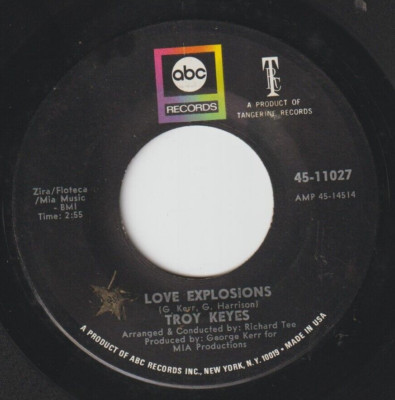 TROY KEYES: NORTHERN SOUL 45 rpm - Love Explosion / I'm Crying (Inside) ABC
