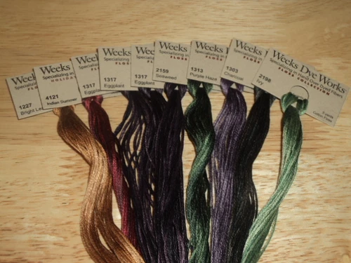  WEEKS DYE WORKS 6 Strand 5yd Hand Dyed Floss THREAD Needlework,Cross Stitch A-L