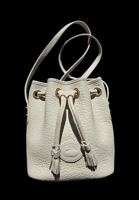 Vintage Dooney & Bourke AWL Bone Mini Drawstring Bucket Shoulder Bag EUC 