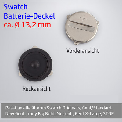   Original SWATCH Batteriedeckel für Standard, Gent, Stop  Ø13,2 mm Batterycover