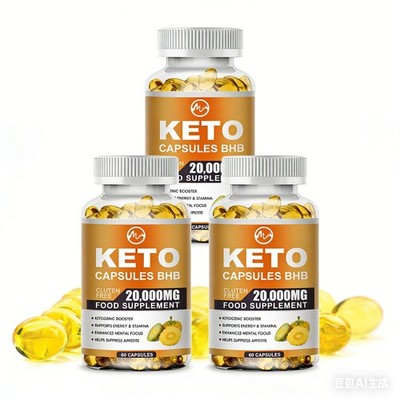 Keto BHB Pills 20000MG - Weight Loss Fat Burner, Keto Diet Detox 180ct Capsules