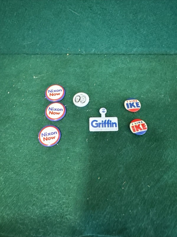 Lot of  Nixon, Griffin, Ike, & Coolidge/Dawes Campaign Buttons/pins