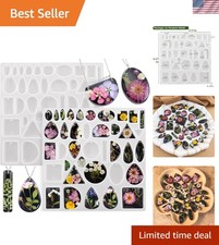 Versatile 2Pcs Jewelry Pendant Molds - Ideal for Earrings, Necklaces More