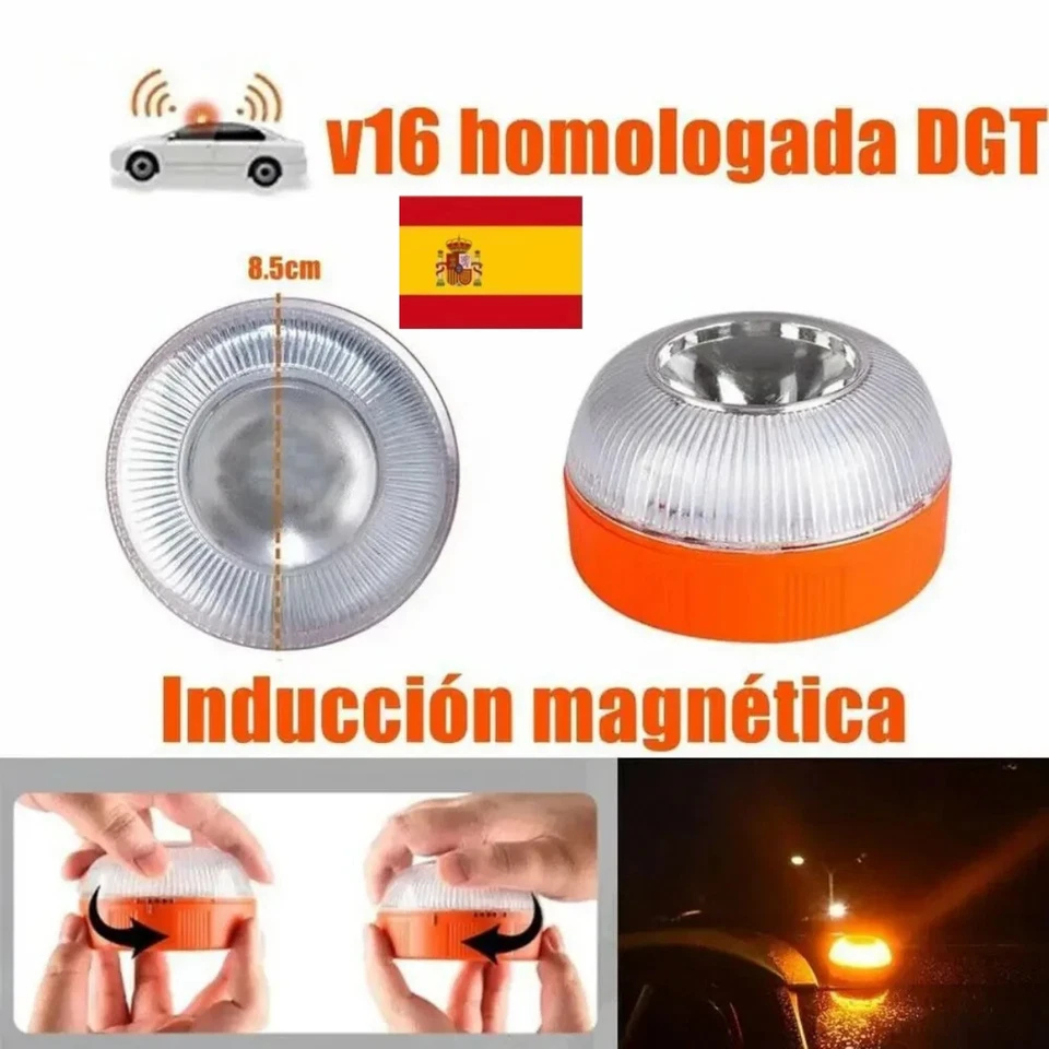 Gyrophare Balise V16 Orange Urgence Sécurité Accident Conforme DGT Espagnol - Image 2 of 4