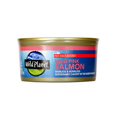 (4 pack) Wild Planet North Pacific Wild Caught Pink Salmon, No Salt Added, 6 oz 