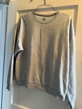 Fruit of The Loom Men  s Grey Sweatshirt Size XL Long Sleeve Cotton Blend