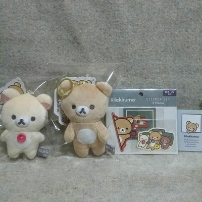 San-X Rilakkuma Plush Keychain Korilakkuma Rilakkuma Sticker