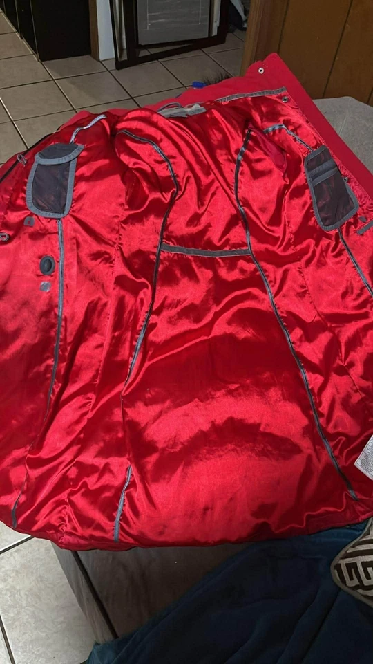 Chaqueta con Capucha Nike Puffer Duck Down Parka Para Mujer Talla Pequeña Negra Larga 2 Vías Cremallera Foto 3 de 3