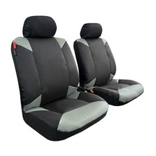 Canvas Leather Seat Covers For Chevy Monte Carlo 2000-2007 Black Grey Carbon