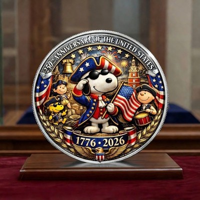 America 250th Anniversary Coin Peanuts Snoopy Charlie Brown 1776