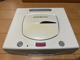 SEGA Saturn Console White Color & Controller with games Japan 0114