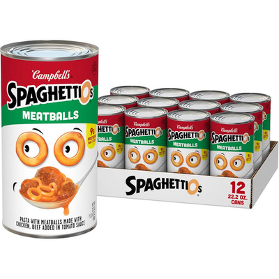 Canned Pasta with Meatballs, 22.2 Oz Can (Pack of 12)