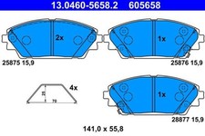 Juego de pastillas de freno de disco ATE para MAZDA 3 Cx-3 BHY1-33-28ZA