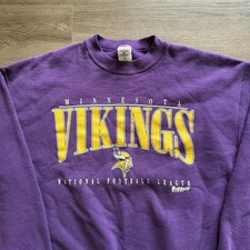 Vintage Minnesota Vikings Sweatshirt Adult XL Purple Crewneck NFL Football 1990s