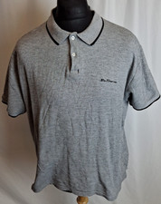 Ben Sherman Polo Shirt Smart Casual Designer Mod Scooter Retro Grey XL A5040