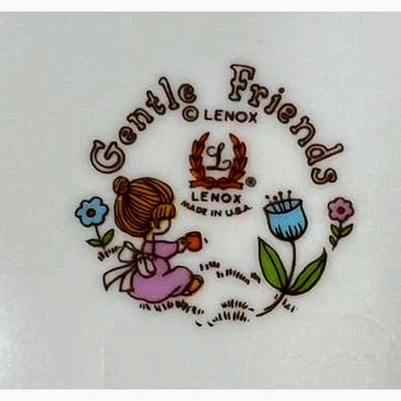 Juego de vajilla infantil vintage Lenox GENTLE FRIENDS plato cuenco taza años 70 Foto 4 de 4