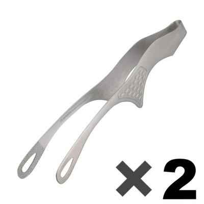 Shimomura Smart Kitchen Tongs with Raised Tips Middle 2Piece Set 20x4cm 45g
