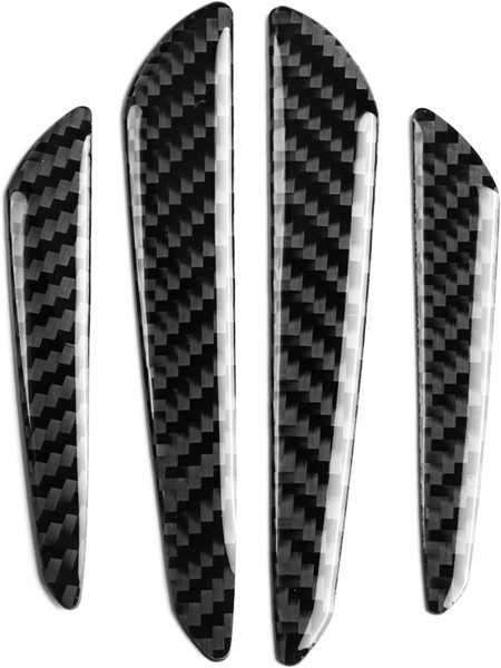 Vobor TüRkantenschutz Bumper Protector,Car Bumper Protector 4 Pcs,Kohlefaser-image