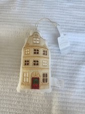 New ! Fabric House with Red Door Christmas Tr...