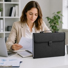 Dossier extensible 13 poches plastique A4 pour organisation bureau et école