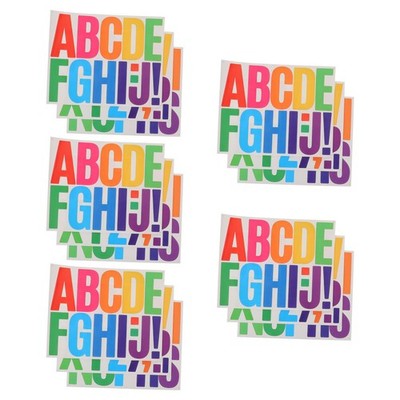 5 Sets Alphabet-Aufkleber, selbstklebende Alphabet-Papieraufkleber   7,6 cm
