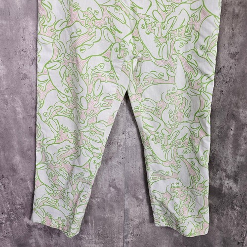 Lilly Pulitzer Damen 8 grün Lilly's Pad Frog Resort Fit Caprihose Freizeit - Bild 3 von 11