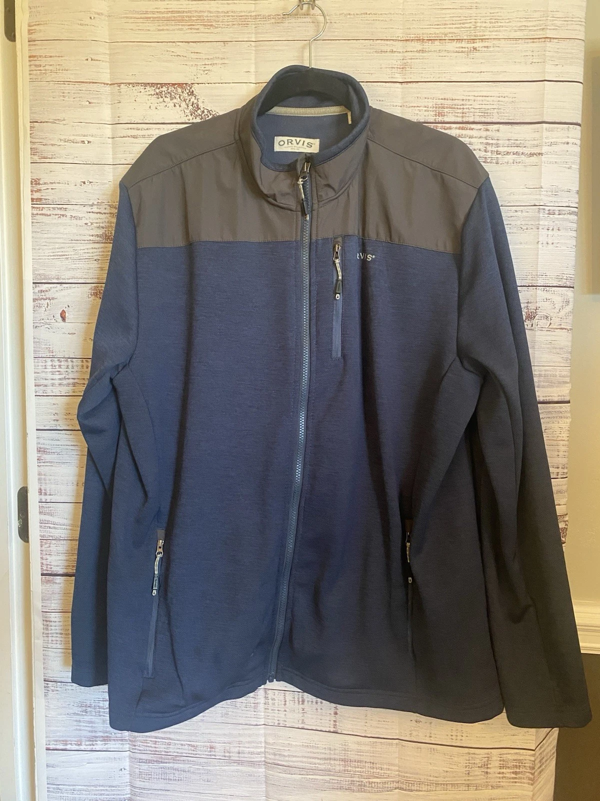 Orvis Men’s Zip Up Jacket Fleece lined Blue Size XL
Opens in a new window or tab