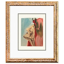 Salvador Dali- Original Color Woodcut on B.F.K. Rives Paper "Paradise 7"