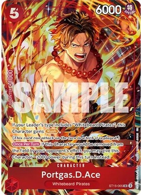 Portgas.D.Ace (ST15-005/6) opcst-15 NM FOIL- Illustration Box