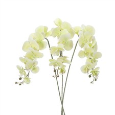 K&uuml;nstliche Orchideenstiele,104,1 cm,9 K&ouml;pfe,Kunst-Phalaenopsis,Hellgr&uuml;n,3 St&uuml;ck