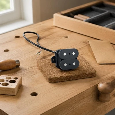 Micro Guitare Électrique 4 Conducteurs Accessoire Musical Compact - Photo 1/4