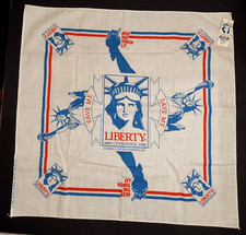 NOS w/ tag Statue of Liberty  Centennial Bandana/ Handkerchief Centenial 1986