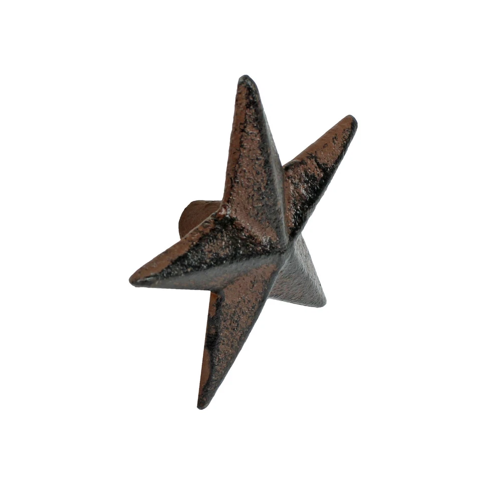 6 perillas de manija de puerta de gabinete tirador de cajón estrella rústica estilo antiguo occidental de 2,5 pulgadas Foto 4 de 4